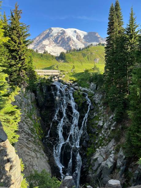 istock Waterfall View of Mt. Rainier 2161033253