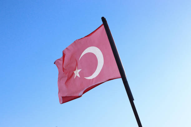 Turkish flag in the sky