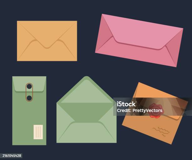 Letter Post Envelope Vector Mail Letter Paper Post Envelope Card Greeting Office Concept Vector ...