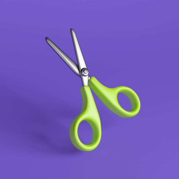 Closeup view of scissors isolated over a white background. Concept of stationery