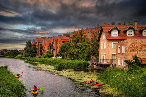 istock Modern houses construction on the riverside 2161046936