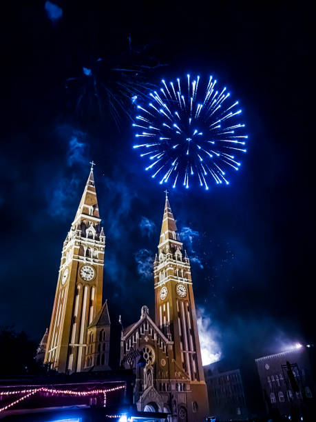 istock Fireworks and the cathedral in Szeged in 2024 2161055659