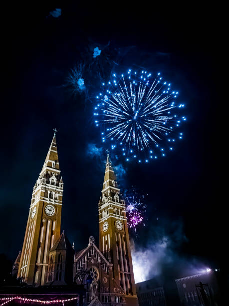 istock Fireworks and the cathedral in Szeged in 2024 2161055731