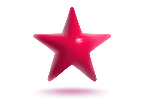 istock Vector icon of realistic red star. Achievements for games or customer rating feedback of website. Vector illustration of star in realistic 3d style. 2161060295