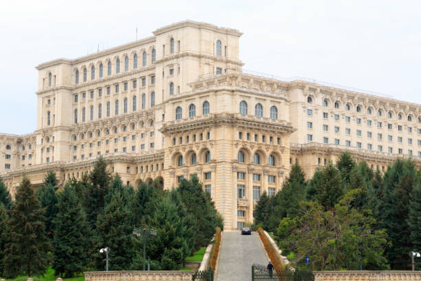 istock Europe, Romania. Bucharest. Palatul Parlamentului  is a multi-purpose building containing both chambers of the Romanian Parliament. 2161067034