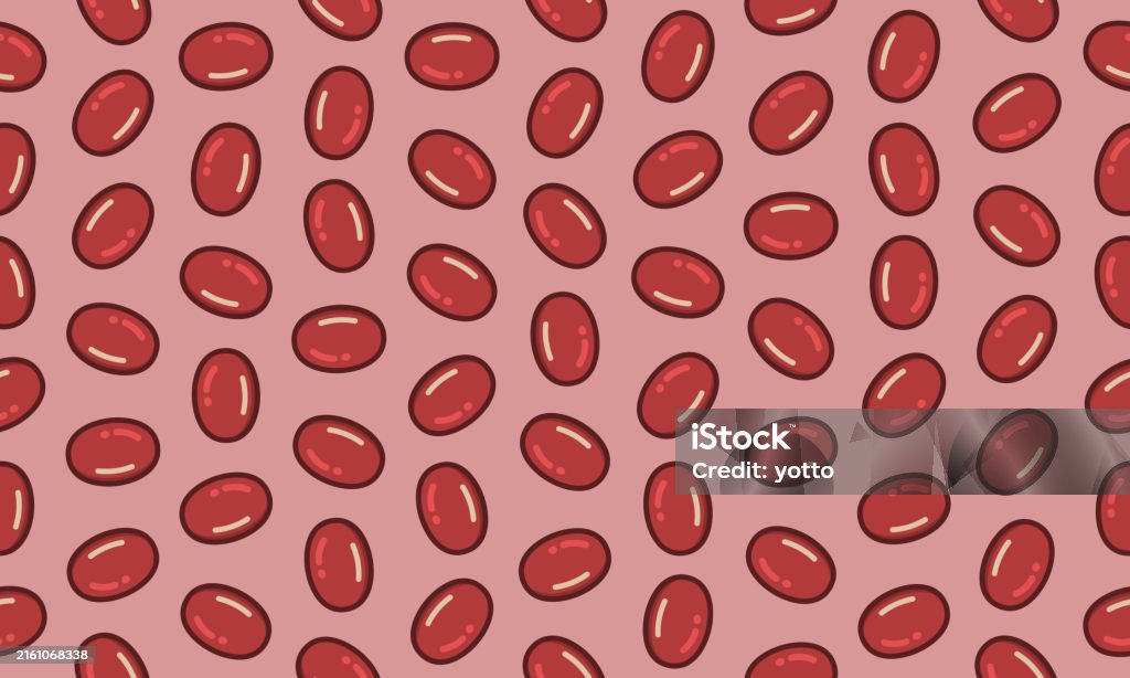 Red Beans Layout Red Beans Seamless Pattern Background Stock Illustration - Download ...