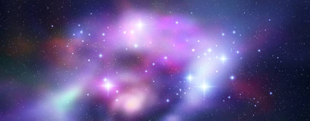 istock Space vector background with realistic nebula and shining stars. Magic colorful galaxy with stardust 2161071417
