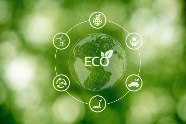 istock Eco friendly and climate action concept. Reducing carbon footprint, net zero target, product recycling, circular economy concept. Net zero and carbon neutral concept of the natural environment. 2161073547