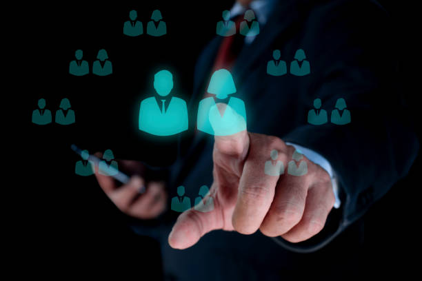 istock Human resource management, Search for talented employees and staff support. team leader, business marketing, file management, job recruitment, human resource management, job interview concept 2161073610