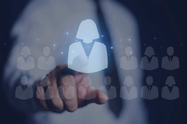 istock Human resource management, Search for talented employees and staff support. team leader, business marketing, file management, job recruitment, human resource management, job interview concept 2161073612