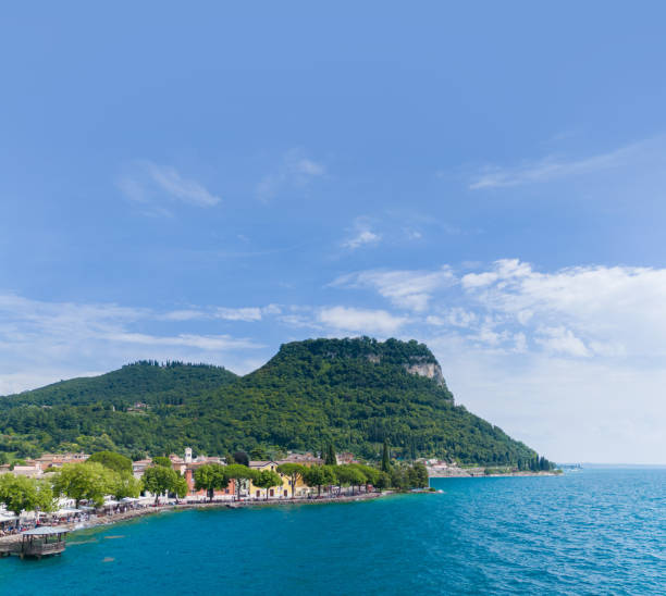 Garda town, Lake Garda -  Italy, drone view