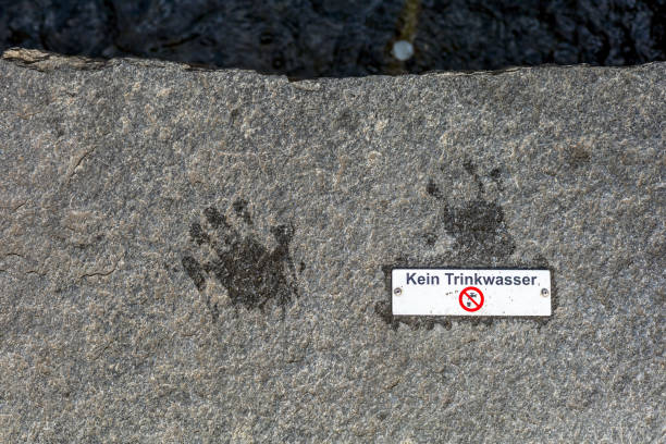 istock Water Handprint and Non-Potable Water Sign 2161084005