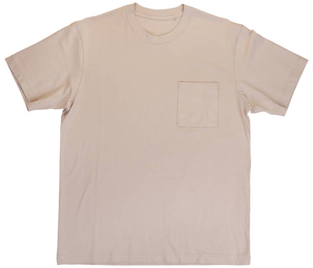 istock Front beige t-shirt mockup 2161087528