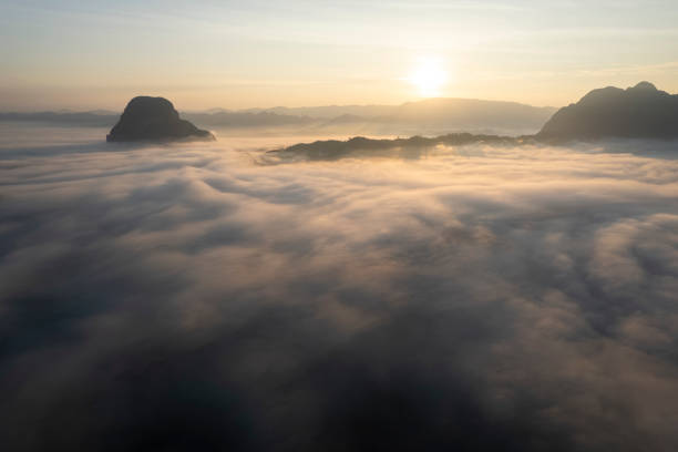istock Morning Mist and Viewpoint with Layers of Mountains 2161095353