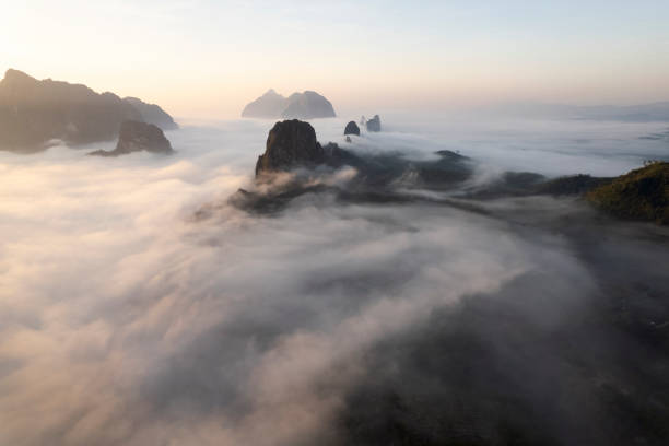istock Morning Mist and Viewpoint with Layers of Mountains 2161095359