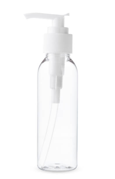 istock Clear Plastic Bottle With White Lid on White Background 2161097086