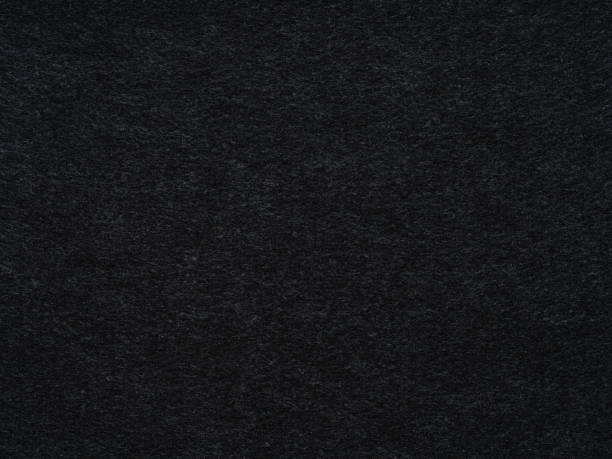 Dark black felt material blank. Surface of felted fabric texture.