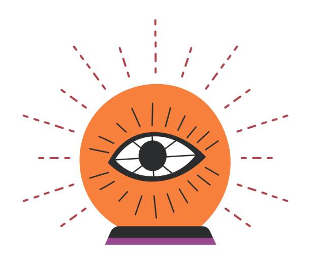 istock Magic glass bauble with eye occultism and witchery 2161105359