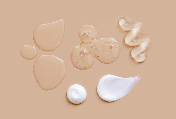 istock creamy texture of cosmetic samples on a pastel beige background 2161107258