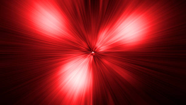 istock Red light fractal space background illustration 2161111150
