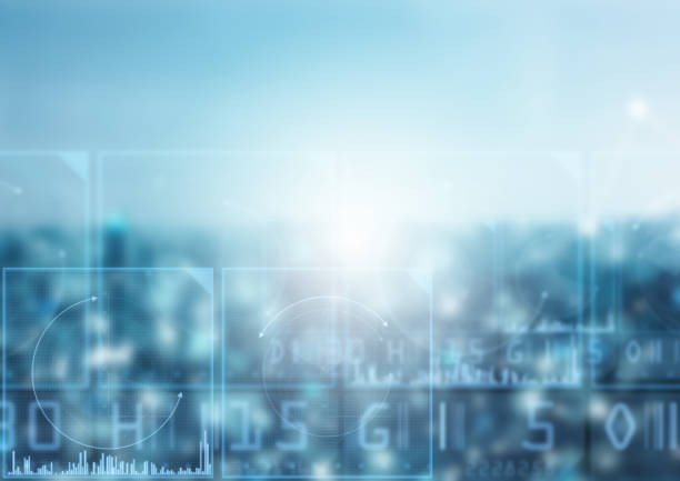 city and digital technology background