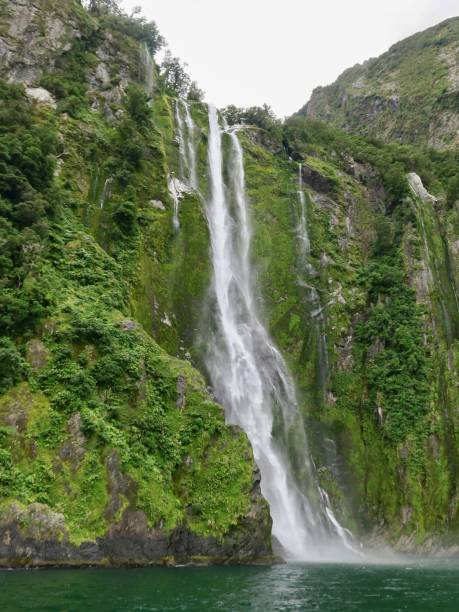 istock Waterfall in Milford Sound 2161112301