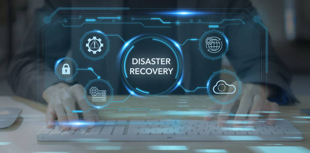 Disaster recovery concept. Restoring critical systems and data, backup and restoration procedures, proactive planning to mitigate risks and protect against potential disasters. IT system protection.