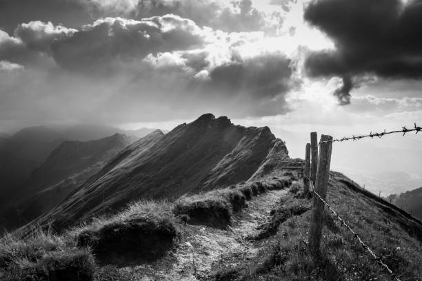 mountain ridge Nebelhorn near Oberstdorf in Germany