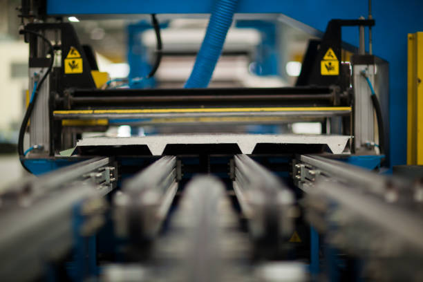 istock Factory constructions, industry technology, manufacturing interior, production line 2161116819