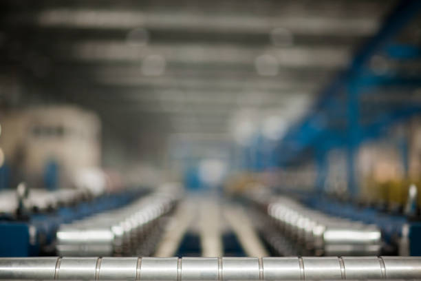 Factory constructions, industry technology, manufacturing interior, production line