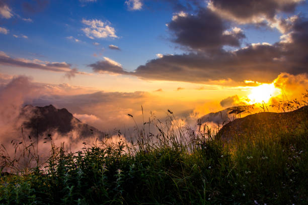 Sunset from Nebelhorn near Oberstdorf in Germany