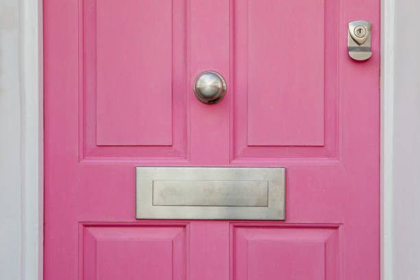 istock Pink exterior door 2161124889