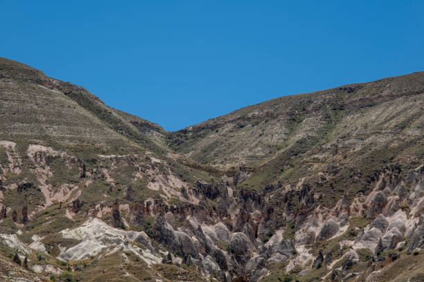 Amazing beautiful landscape. Cappadocia nature panorama. UNESCO world heritage. Turkey country. Inspiring rocks view. Anatolia mountains scenery.
