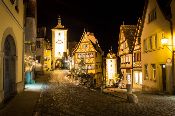 istock Rothenburg ob der Tauber at Night 2161127538