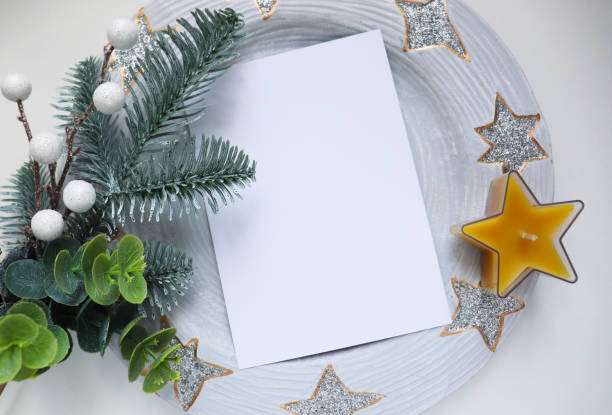 istock fir branch with christmas candles and space for text 2161129079