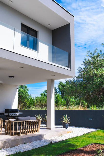 istock Luxurious terrace for barbecue and party 2161129582