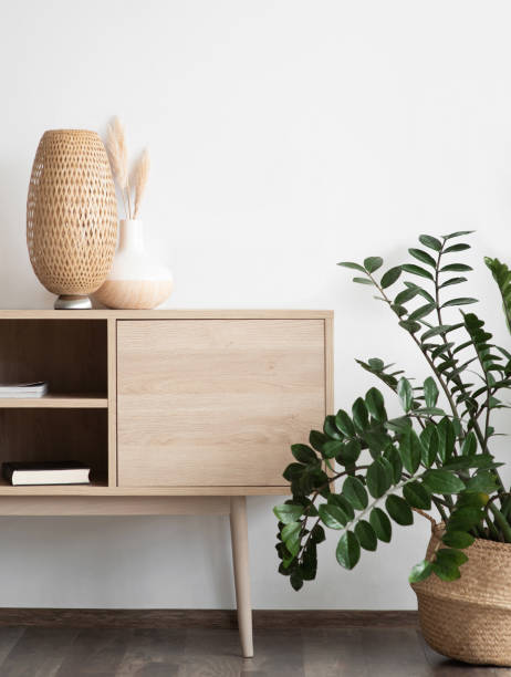 istock Modern interior design. Shelf in a living room 2161135082