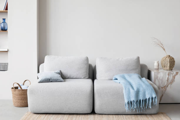istock Modern interior design. Sofa in a scandi living room 2161135127