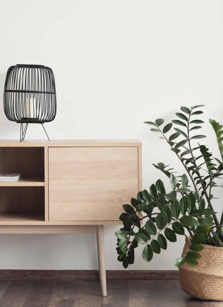 istock Modern interior design. Shelf in a living room 2161135393