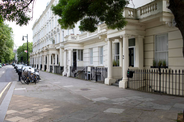Houses and buildings on a residential street in Pimlico, London