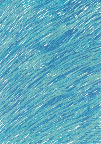 istock Abstract sky blue and light blue color drawing on paper background for decoration on sky and aquatic concept. 2161142557