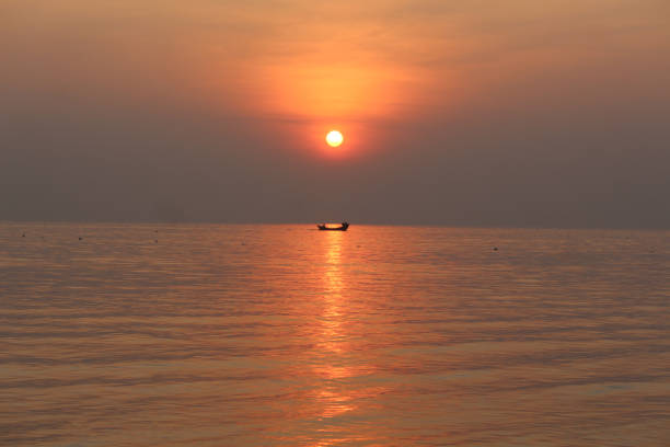 and small boat floating