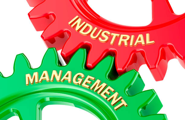 istock Industrial Management with colored gearwheels. 3D rendering 2161145306
