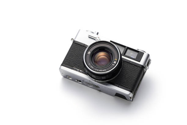istock Old film camera isolated on white background 2161145426
