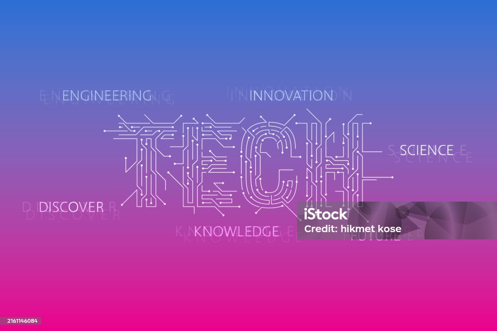 Tech. Feature Word Image Engineering Innovation Discover Knowledge Future Science Words And ...