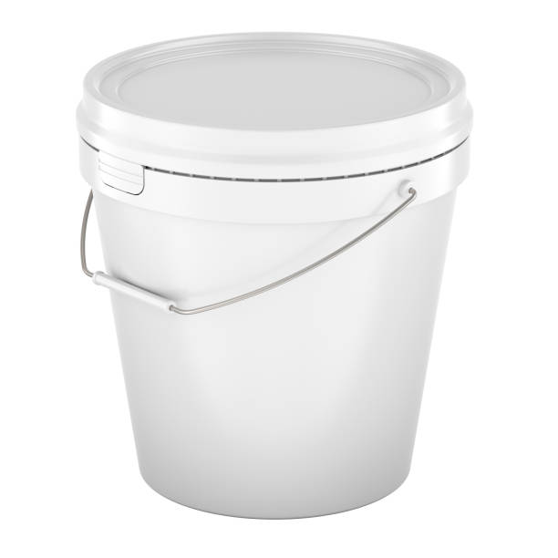 istock Plastic Paint Bucket, white color. 3D rendering 2161147493