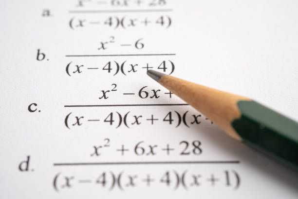 istock Pencil on mathematic formula exercise test paper in education school. 2161148069