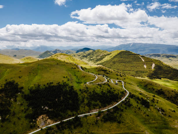 Gran Sasso mountain in Abruzzo region, Italy