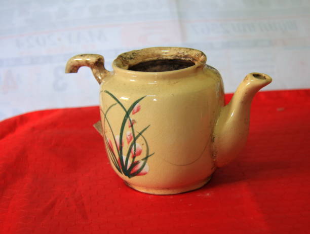 istock Ancient art painted glazed jars 2161152635