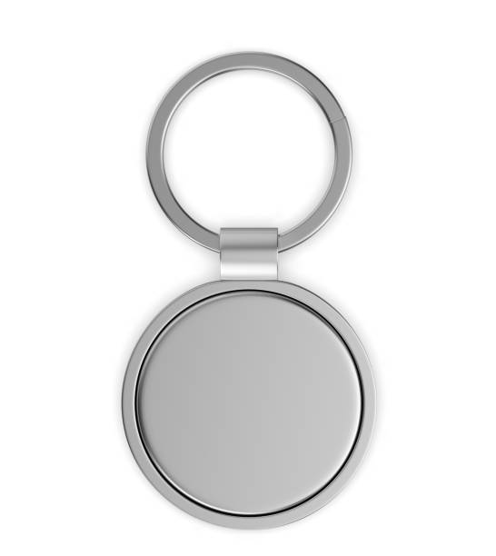 istock Blank Metal, Key Ring, Silver, Cut Out, Luggage Tag. 2161156873